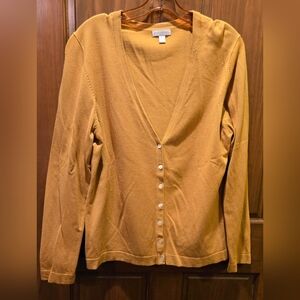 Charter Club Women's Mustard Yellow Cardigan Sweater